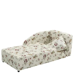 Wohnen Schlafsofas*Recamiere mit Blumen Muster auf weißem Grund - Bairika