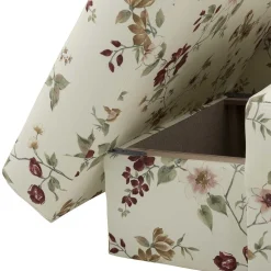 Wohnen Schlafsofas*Recamiere mit Blumen Muster auf weißem Grund - Bairika