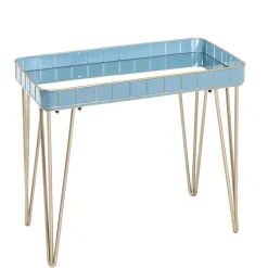 Wohnen Braune Möbel|Glasmöbel*Rechteckiger Beistelltisch mit Spiegelglas Platte - Fire