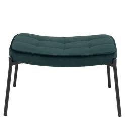 Wohnen Rechteckiger Polsterhocker aus Samt Dunkelgrün - Sanfetra