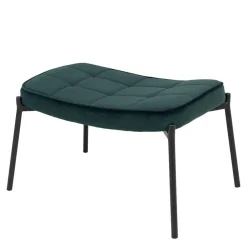 Wohnen Rechteckiger Polsterhocker aus Samt Dunkelgrün - Sanfetra