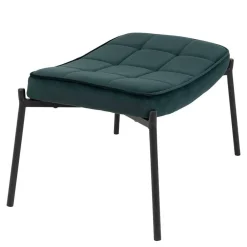 Wohnen Rechteckiger Polsterhocker aus Samt Dunkelgrün - Sanfetra