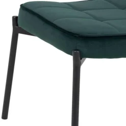 Wohnen Rechteckiger Polsterhocker aus Samt Dunkelgrün - Sanfetra