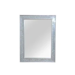 Wohnen Graue Möbel|Glasmöbel*Rechteckiger Spiegel in Antik-Silberfarben Lorena hoch oder quer