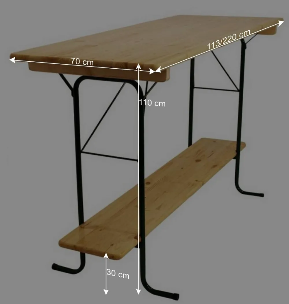 Wohnen Gartentische|Bartische*Rechteckiger Stehtisch in 113 cm oder 220 cm - Jaharas
