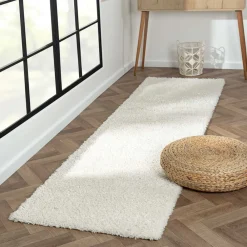 Wohnen Teppiche*Rechteckiger Teppich Brücke mit Hochflor - Pralina