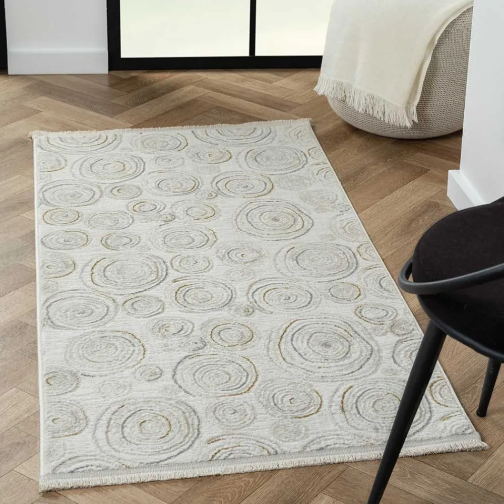 Wohnen Teppiche*Rechteckiger Teppich mit Spiral Muster - Pray