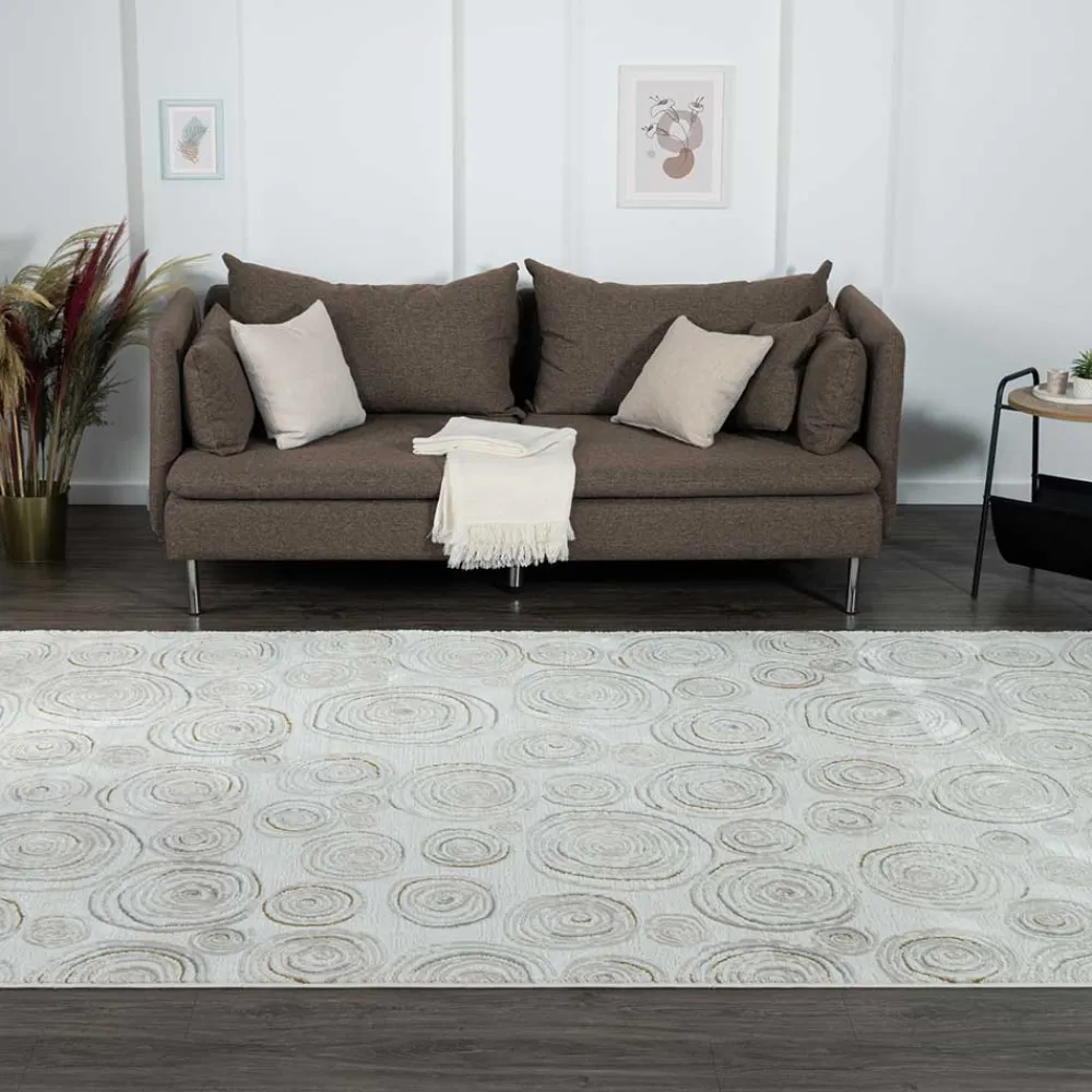 Wohnen Teppiche*Rechteckiger Teppich mit Spiral Muster - Pray