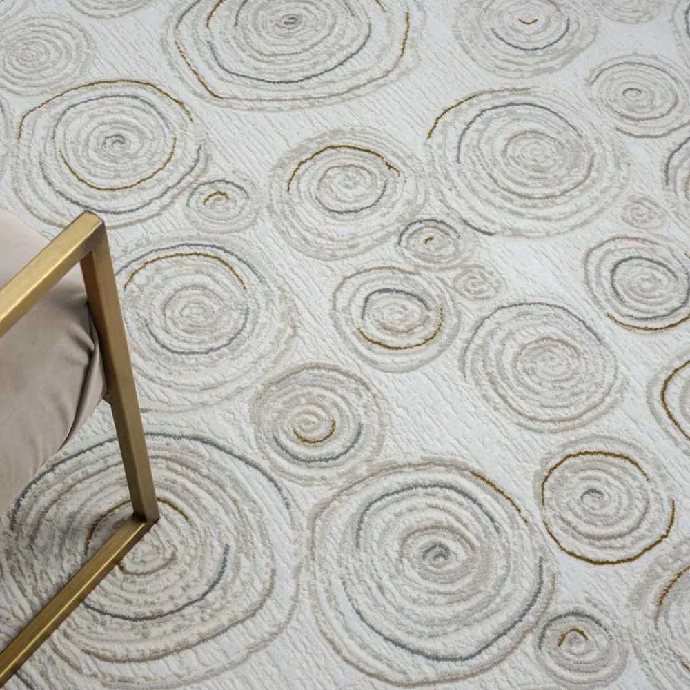 Wohnen Teppiche*Rechteckiger Teppich mit Spiral Muster - Pray