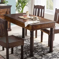 Wohnen Recyclingholz Esszimmertisch im Kolonialstil - Solapura