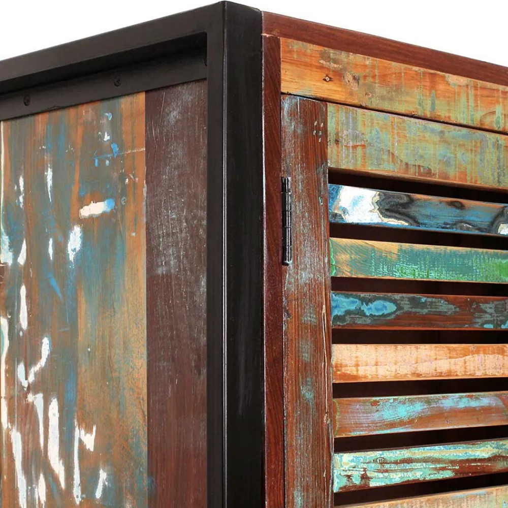 Wohnen Diele Komplett|Shabby Chic Möbel*Recyclingholz Flurmöbel im Shabby Chic - Vosbadus (fünfteilig)