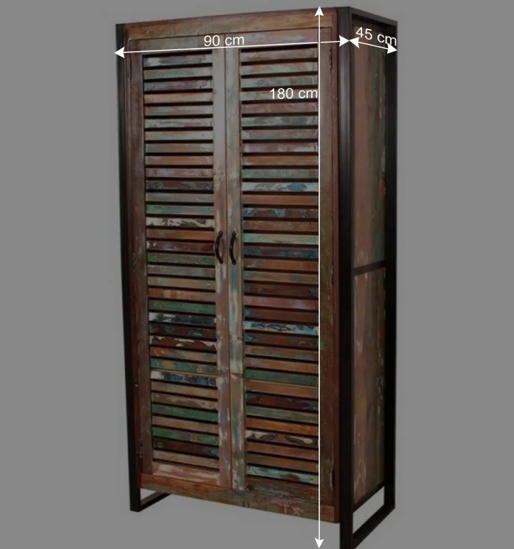 Wohnen Diele Komplett|Shabby Chic Möbel*Recyclingholz Flurmöbel im Shabby Chic - Vosbadus (fünfteilig)