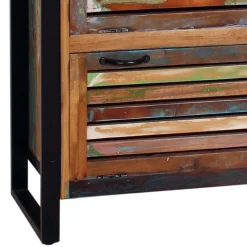 Wohnen Diele Komplett|Shabby Chic Möbel*Recyclingholz Flurmöbel im Shabby Chic - Vosbadus (fünfteilig)