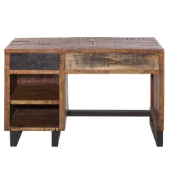 Wohnen Massivholzmöbel|Tische*Recyclingholz Schreibtisch 120x50 cm - Bahiro