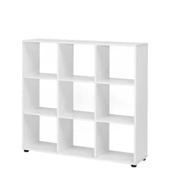 Wohnen Regal mit 9 Fächern offen in Weiß Claas 108 x 104 cm
