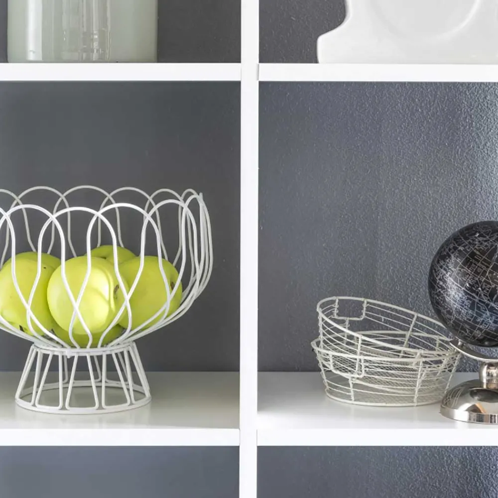 Wohnen Regal mit 9 Fächern offen in Weiß Claas 108 x 104 cm