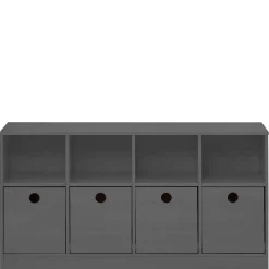 Kinder Wohnen Regal mit 4 Fächern und 4 Boxen - Buleta