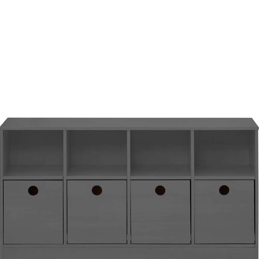 Kinder Wohnen Regal mit 4 Fächern und 4 Boxen - Buleta