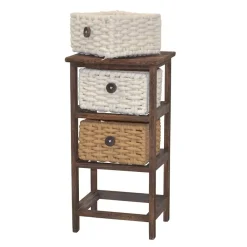 Wohnen Regal mit Körben aus Kordel Geflecht - Owiconta