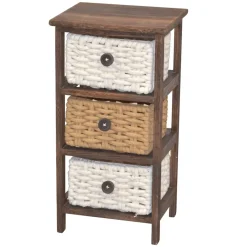 Wohnen Regal mit Körben aus Kordel Geflecht - Owiconta