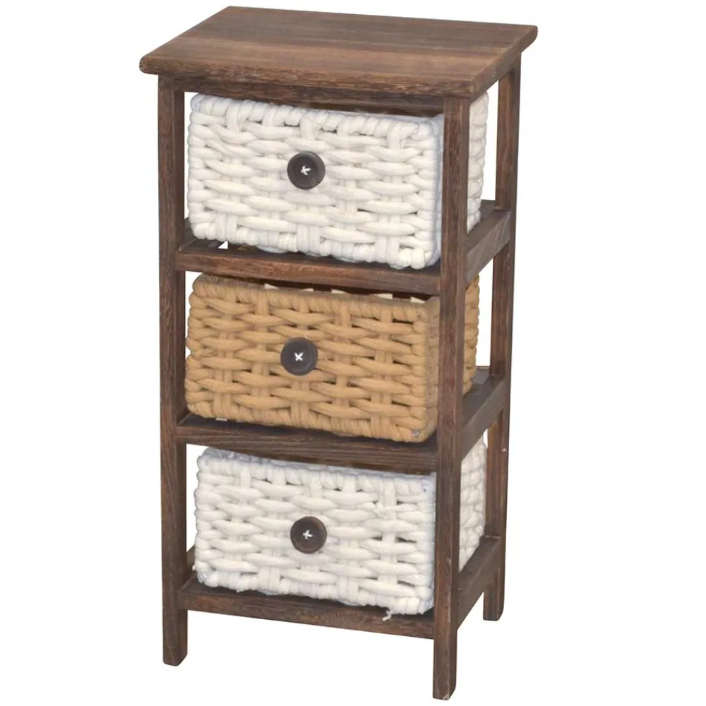 Wohnen Regal mit Körben aus Kordel Geflecht - Owiconta