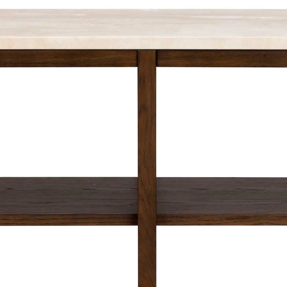 Wohnen Esszimmerregale|Paravents*Regal mit Travertin Deckplatte in Beige - Thani