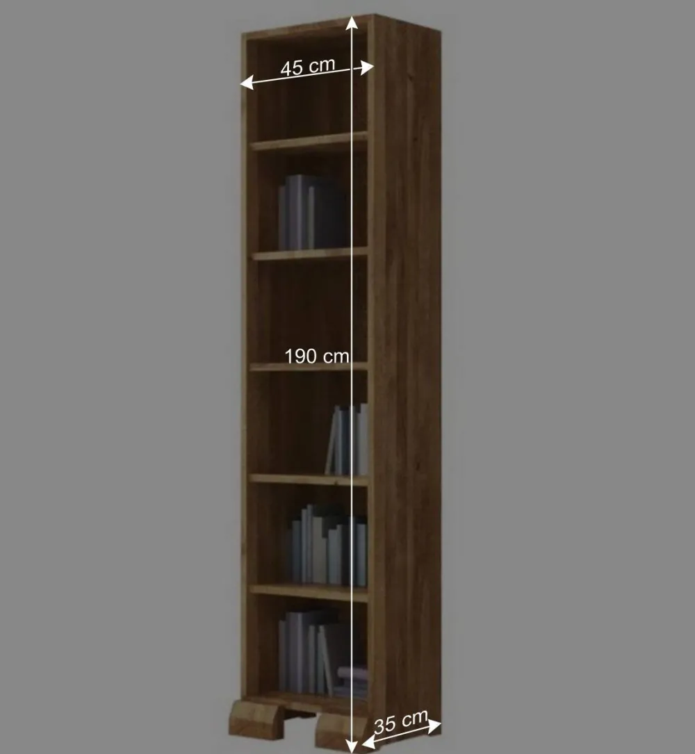 Wohnen Regal Vaskov aus Wildeiche Massivholz