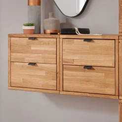 Wohnen Schränke*Regalwürfel mit zwei Schubladen aus Wildeiche - Iljona