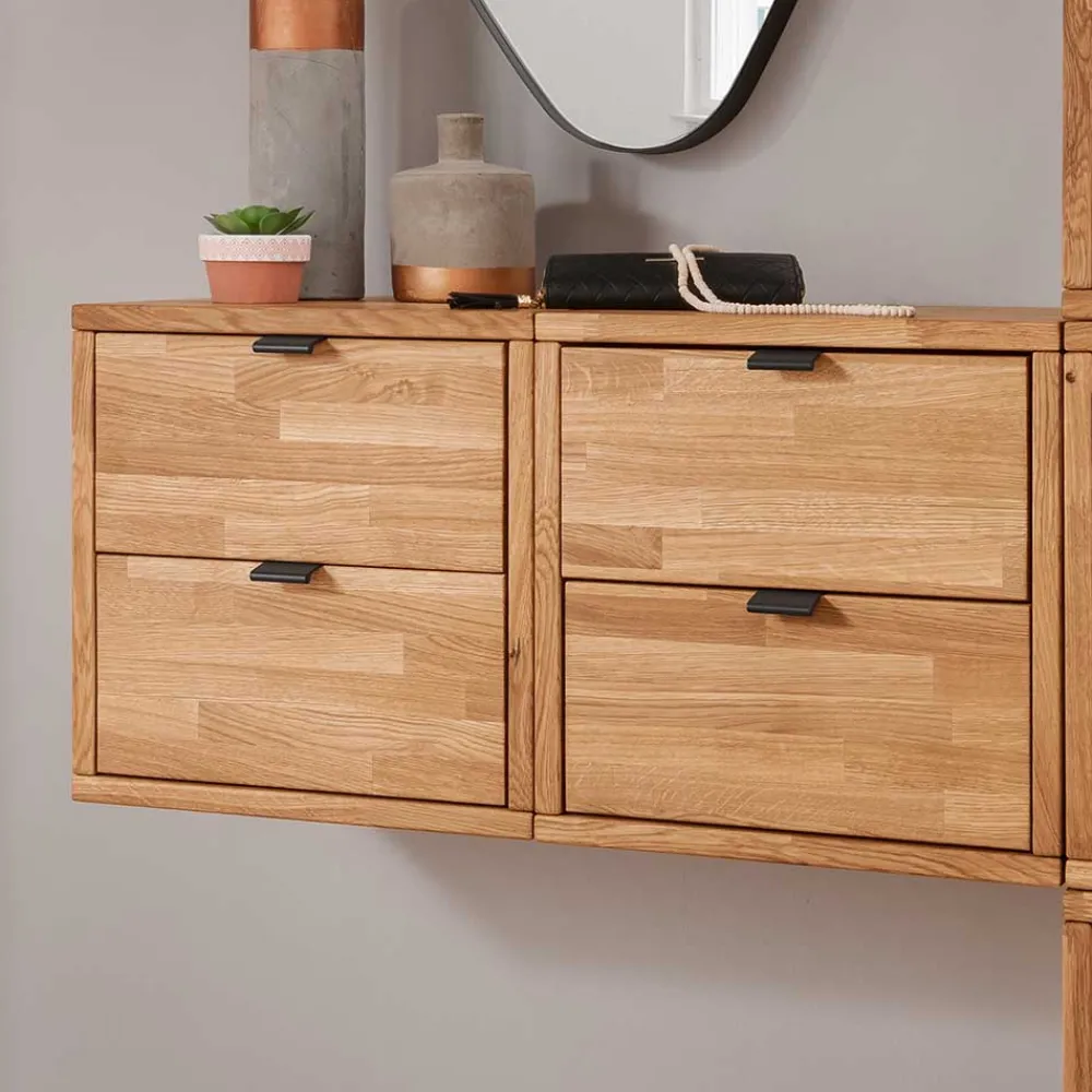 Wohnen Schränke*Regalwürfel mit zwei Schubladen aus Wildeiche - Iljona