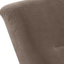 Wohnen Relaxsessel in Beigegrau und Nussbaum - Kilazu