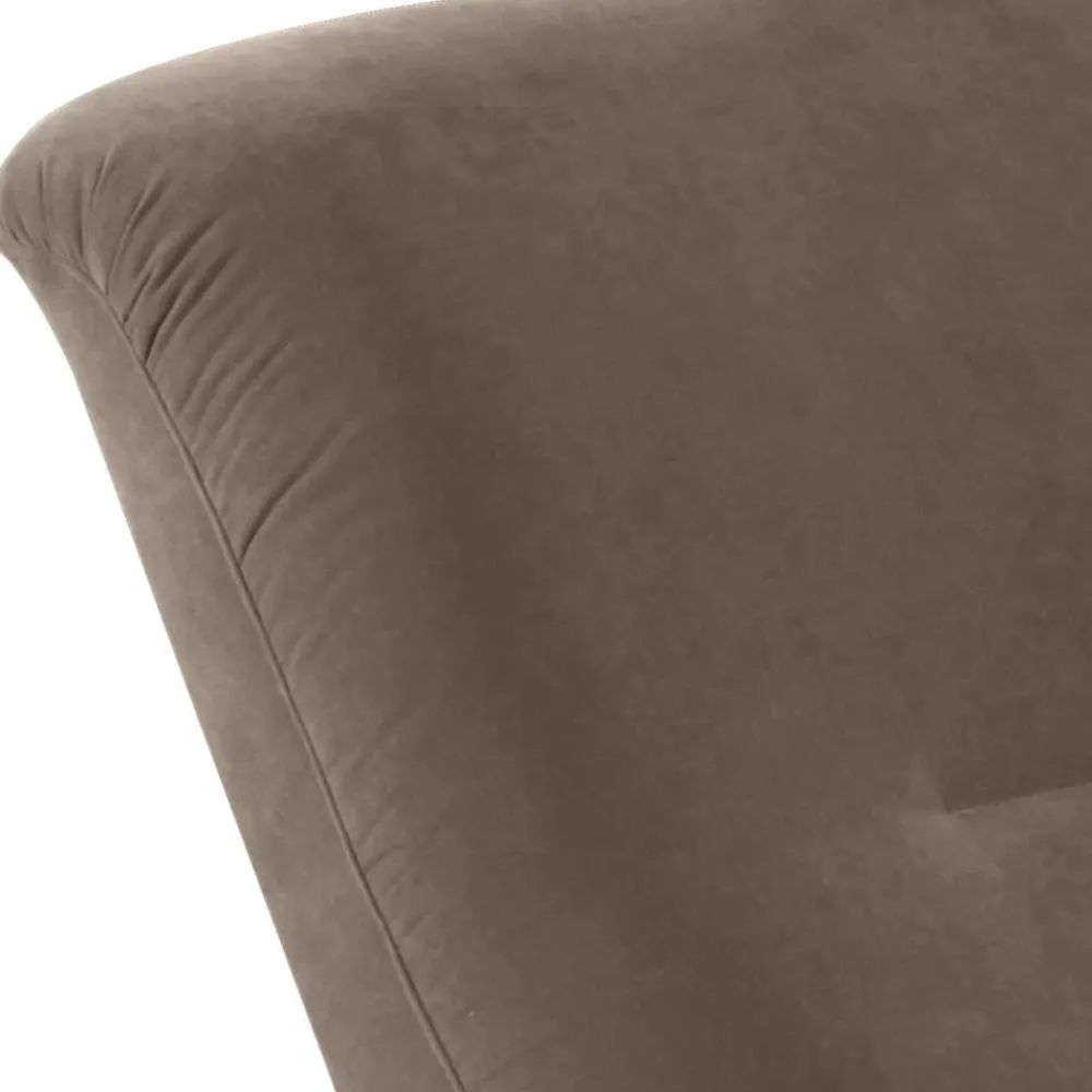 Wohnen Relaxsessel in Beigegrau und Nussbaum - Kilazu