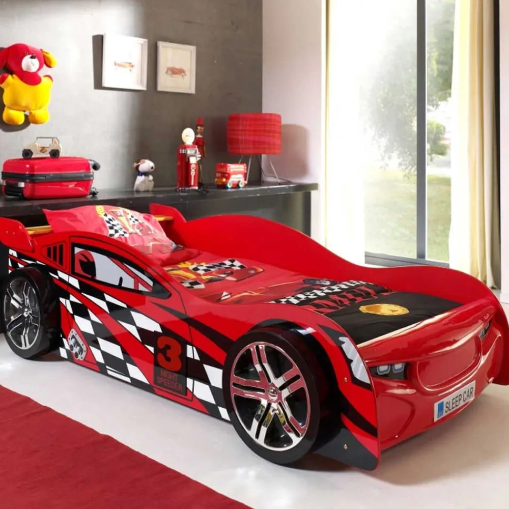 Kinder Wohnen Rennwagenbett Station in Rot