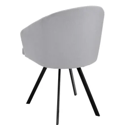 Wohnen Retro Armlehnenstühle in Hellgrau - Dranico (2er Set)