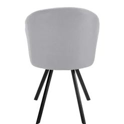 Wohnen Retro Armlehnenstühle in Hellgrau - Dranico (2er Set)