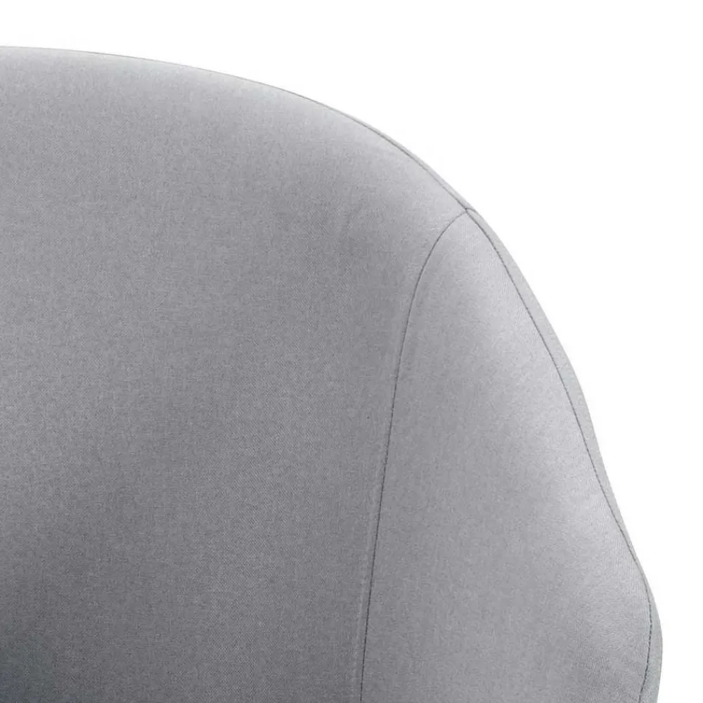 Wohnen Retro Armlehnenstühle in Hellgrau - Dranico (2er Set)