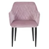 Wohnen Retro Armlehnenstuhl in Altrosa Samt - Onjamy (2er Set)
