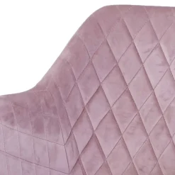 Wohnen Retro Armlehnenstuhl in Altrosa Samt - Onjamy (2er Set)