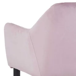 Wohnen Retro Armlehnenstuhl in Altrosa Samt - Onjamy (2er Set)