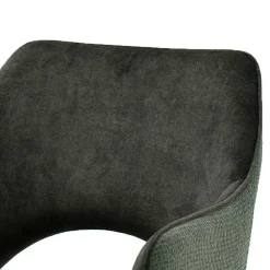 Wohnen Retro Armlehnstühle in Oliv Grün Velours - Aldura (2er Set)