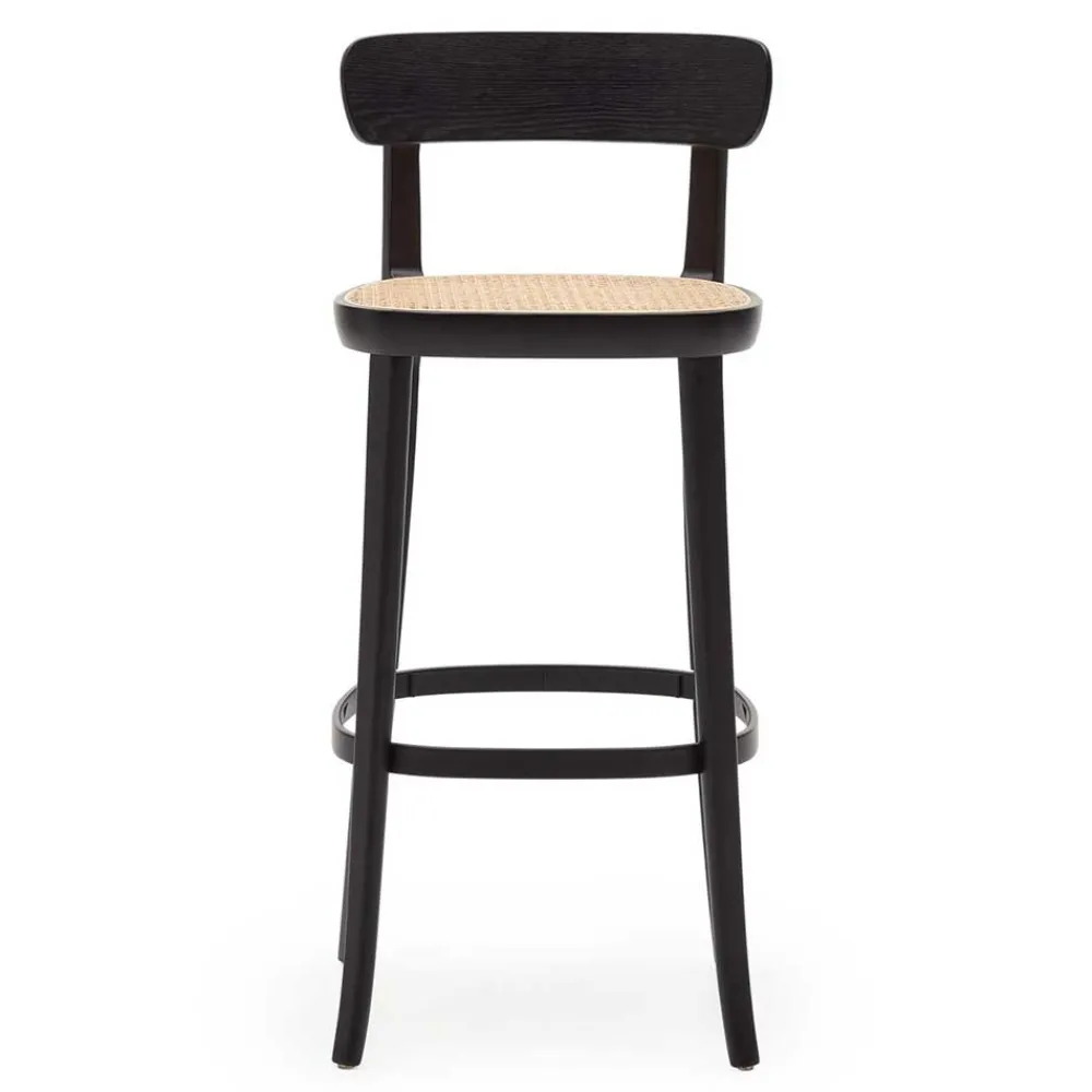 Wohnen Barhocker|Hocker*Retro Barstuhl mit Wiener Geflecht Sitz - Pulany (2er Set)