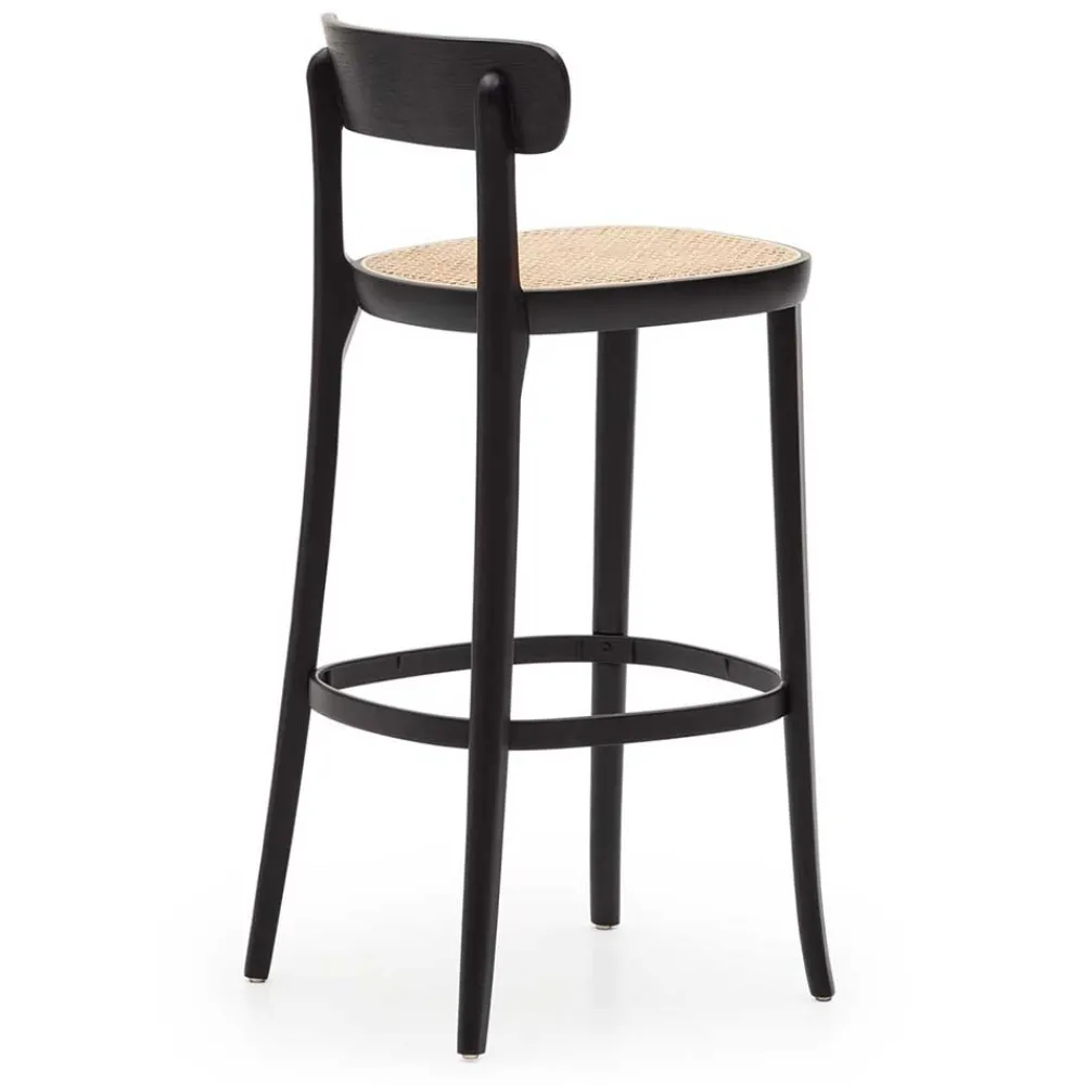 Wohnen Barhocker|Hocker*Retro Barstuhl mit Wiener Geflecht Sitz - Pulany (2er Set)