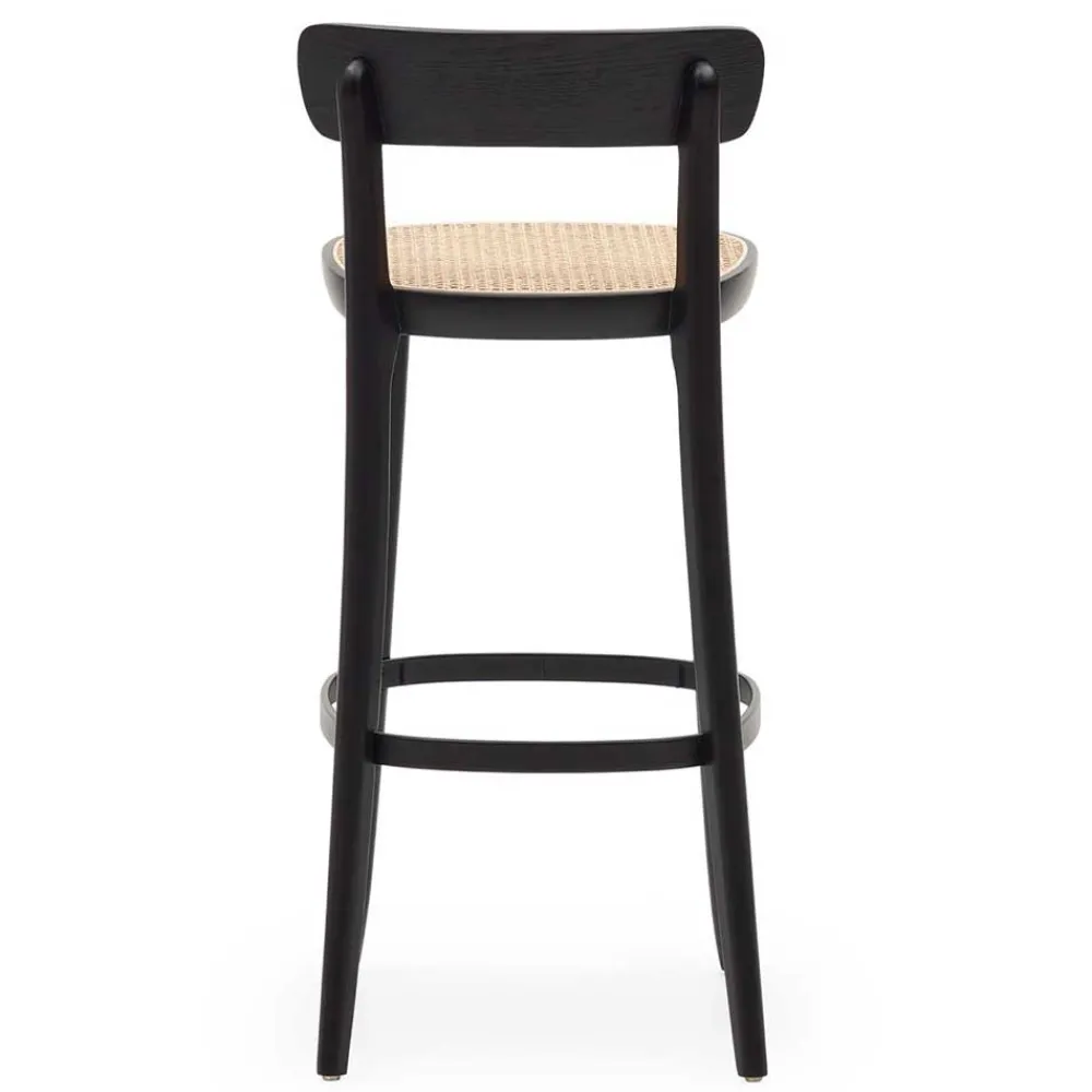 Wohnen Barhocker|Hocker*Retro Barstuhl mit Wiener Geflecht Sitz - Pulany (2er Set)