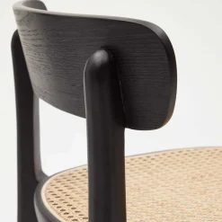 Wohnen Barhocker|Hocker*Retro Barstuhl mit Wiener Geflecht Sitz - Pulany (2er Set)