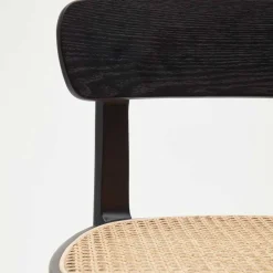 Wohnen Barhocker|Hocker*Retro Barstuhl mit Wiener Geflecht Sitz - Pulany (2er Set)