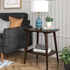 Wohnen Tische|Braune Möbel*Retro Beistelltisch in Walnuss Optik - Despelin