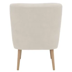 Wohnen Retro Cocktailsessel in Beige und Buche - Cranzo