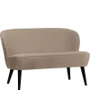 Wohnen Retro Couch in Khaki Samtstoff - Griffina