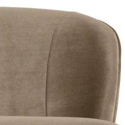 Wohnen Retro Couch in Khaki Samtstoff - Griffina