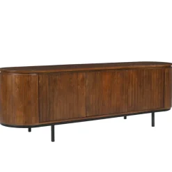 Wohnen Retro Design Lowboard aus Mangoholz - Galadira