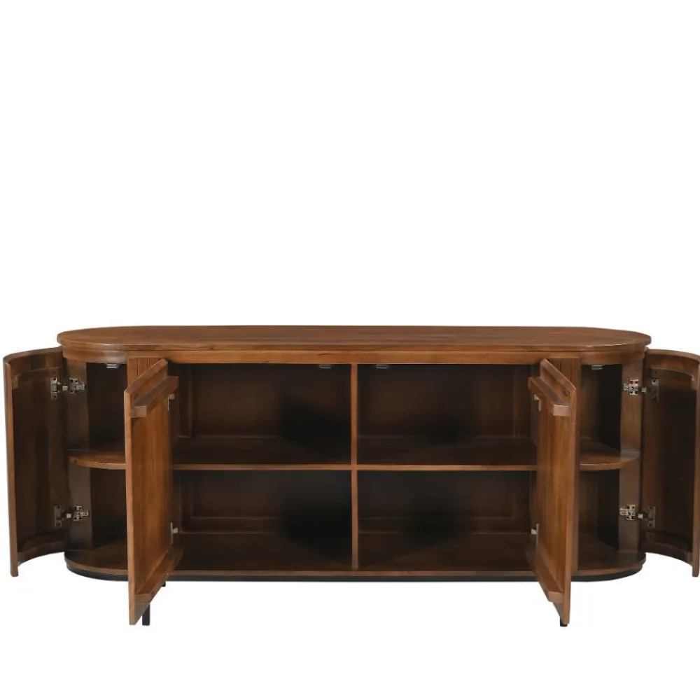 Wohnen Sideboards*Retro Design Sideboard aus Mangoholz - Galadira